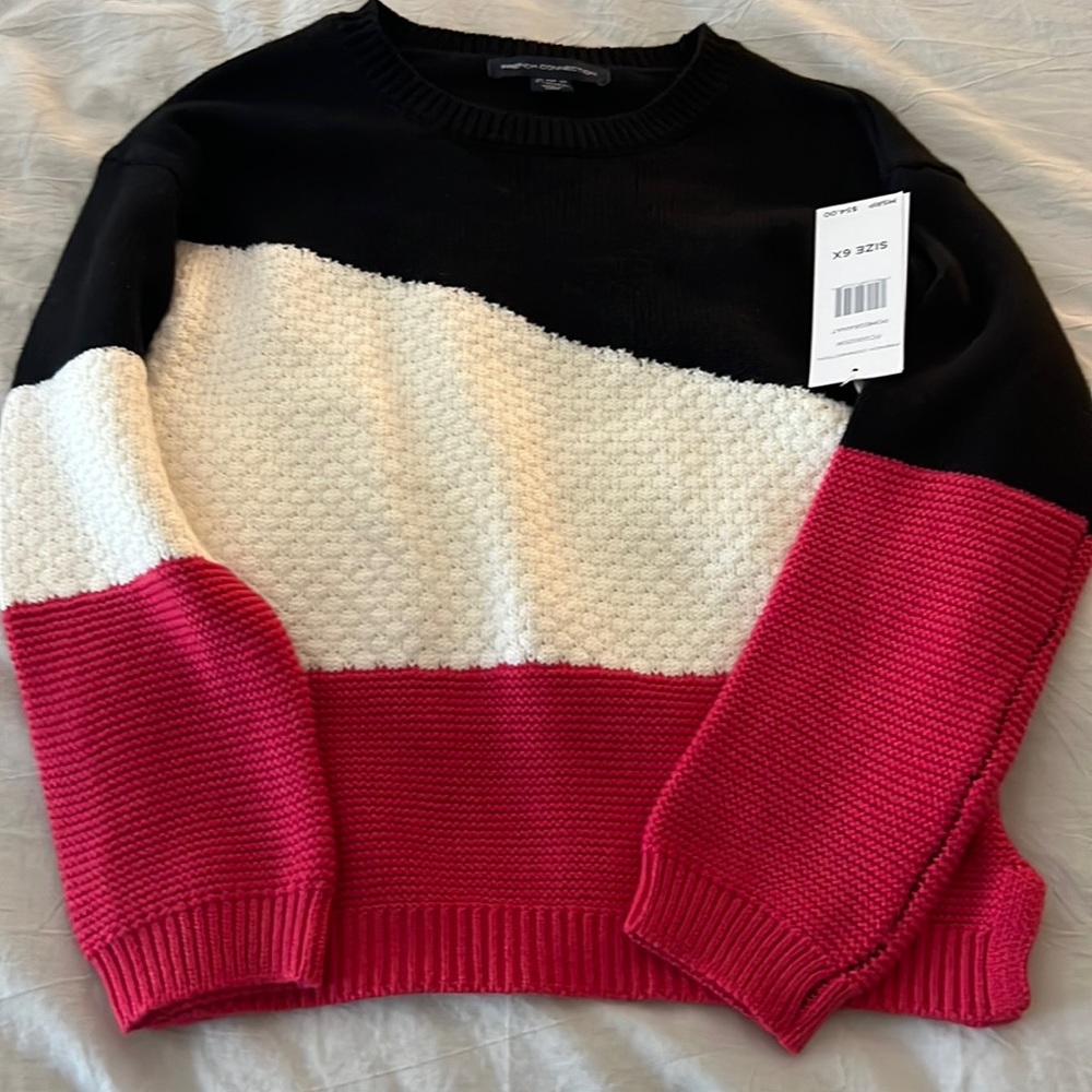 Girl French Connection Sweater. Size 6-7, new with tags